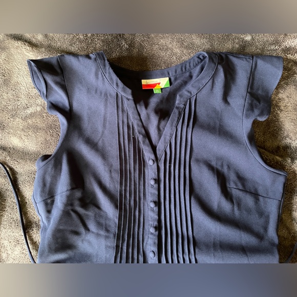 Fervour (ModCloth) Tie-back Button Top - Picture 3 of 8